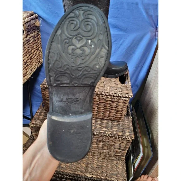 UGG‎ Women's Stefana Waterproof Rubber Boot Black Size 6 Tall - Picture 13 of 16